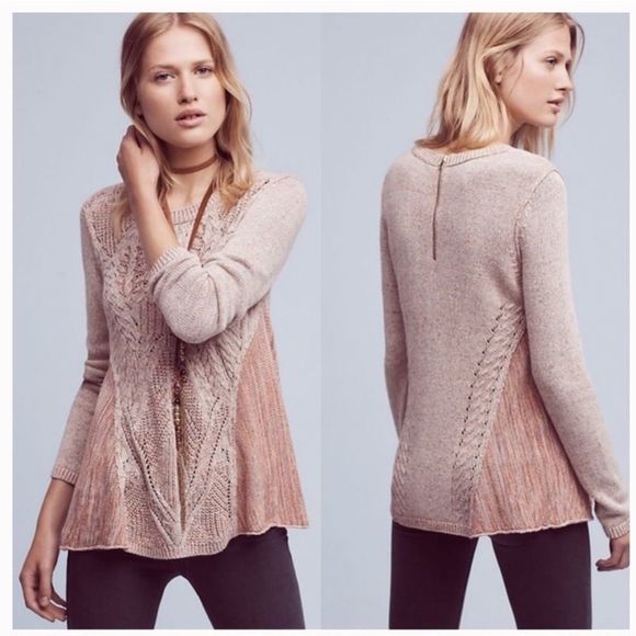 Anthropologie Sweaters - Anthropologie “Moth” medium dusty rose sweater
